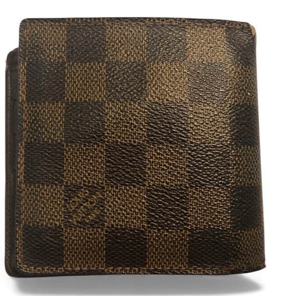 Louis Vuitton Authentic Damier Ebene Bifold Men’s Wallet Made In Spain - Picture 6 of 8